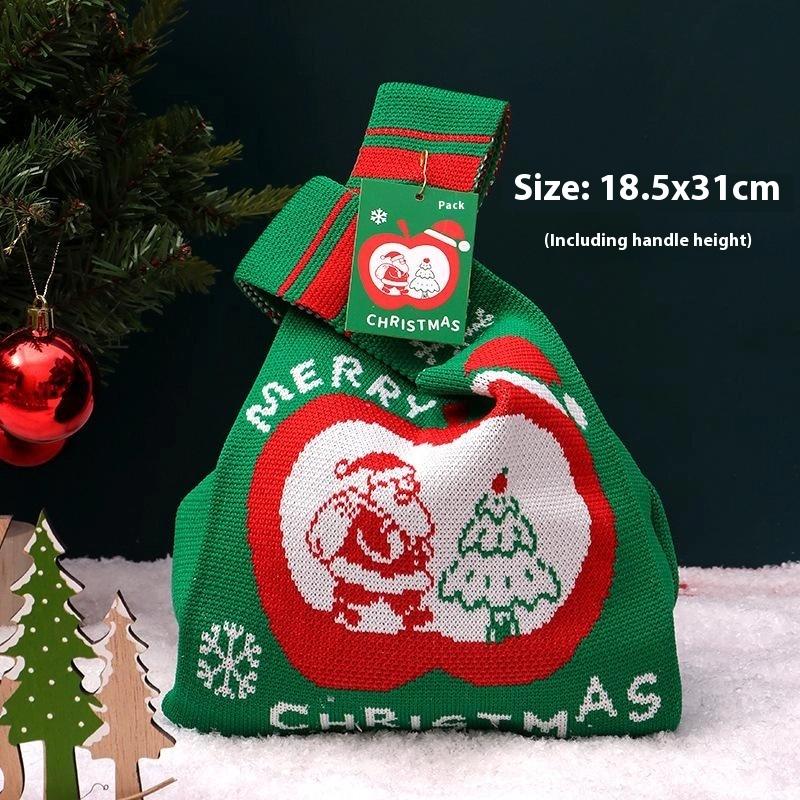 Świąteczne Torby na Prezenty Świąteczne Worki Świętego Mikołaja Opakowanie Dzianinowa Torba do Przechowywania Wesołych Świąt Torba na Cukierki dla Dzieci Dekoracja Domu Dekoracja Świąteczna