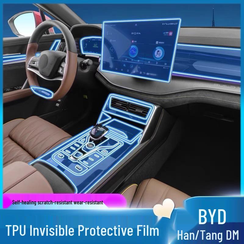 BYD Han DMI EV Interior Film Screen Protector & Dashboard Sticker - Transparent