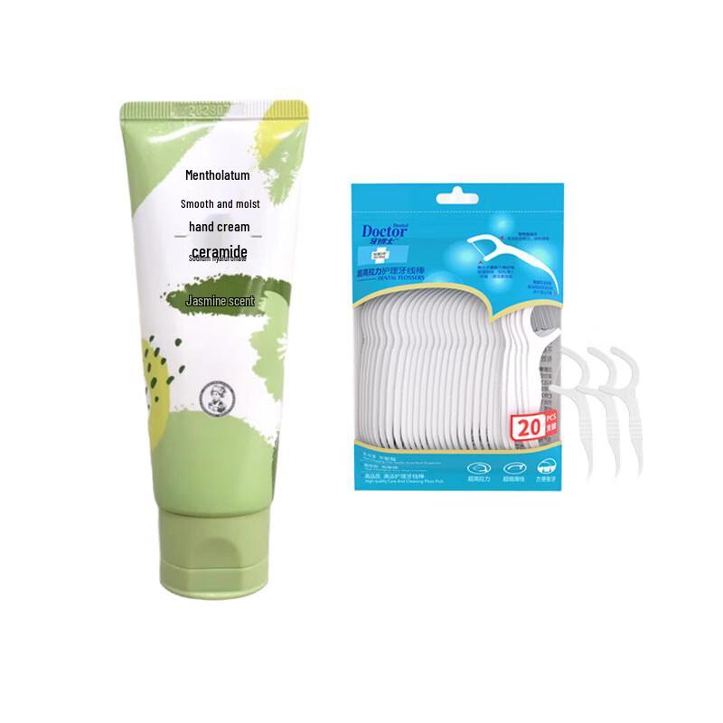 

Dr. Tooth Dental Floss Picks & Jasmine Hand Cream Bundle