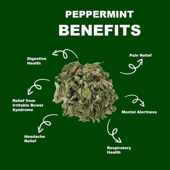 NeutraVed Peppermint Leaves 70g | Loose Mint for Mint Tea | Organic Tea In Zipper Pack - 70 Gram
