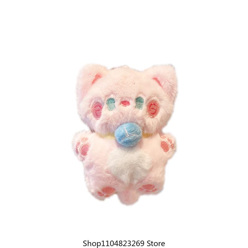 New Cute Cat Plush Doll Cartoon Keychain Plush Toy Little Cat Doll Bag Pendant Doll Keychain Cloth Doll Toy