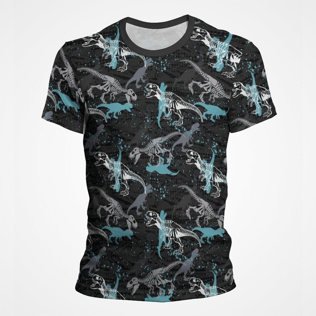 Summer Cartoon Graffiti Dinosaur Oversized T Shirt Men Women Short Sleeve O Neck Streetwear Tee Tops Men Designer Tshirt Clothes