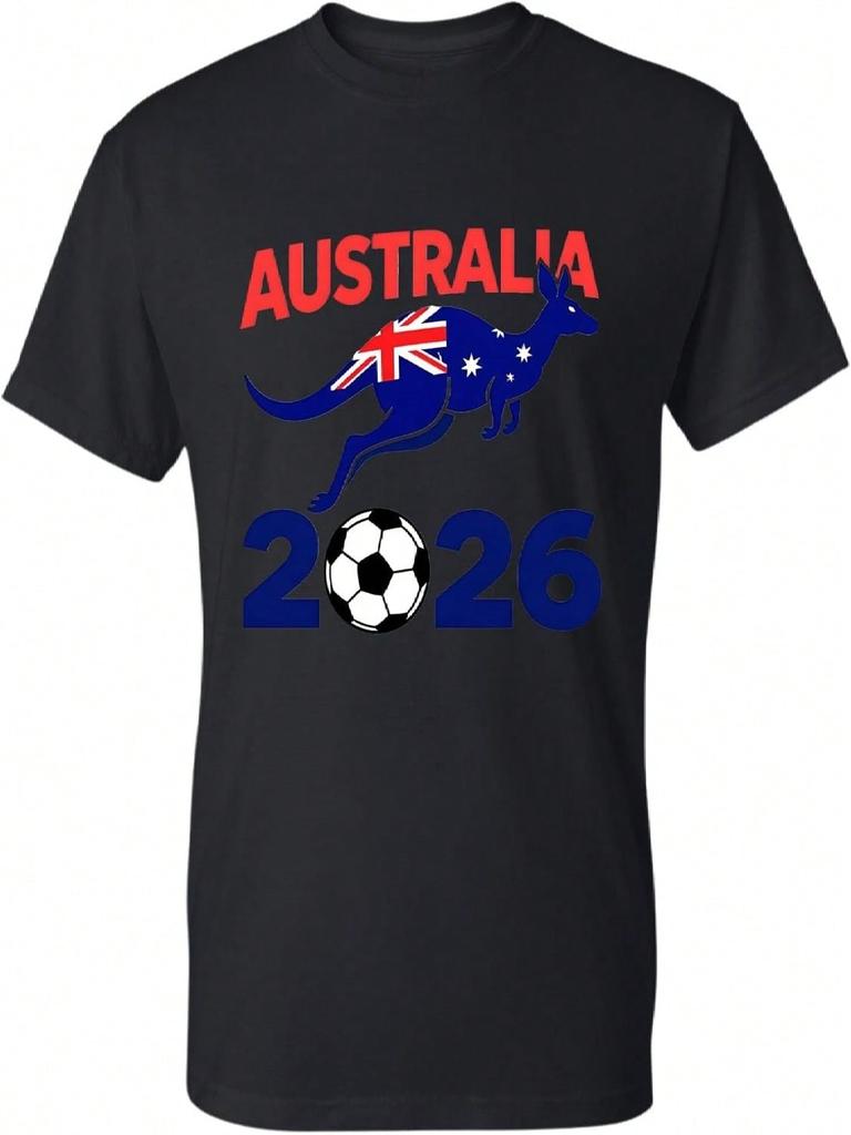 Australia Soccer 2026 Kangaroo Fan T Shirt Animal Graphic unisex's Tee