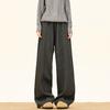 Old Qianfeng herringbone casual pants men's autumn and winter new American retro drape versatile straight wide-leg trousers