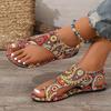 Women Flat Sandals Comfortable Flats Sandals Printed Bohemia Roman Style Shoes for Women Fashion Shoes Sandalias
