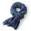 Men's Artistic Striped Scarf: Autumn & Winter Warmth with Short Tassels and Tie-Dye Design.