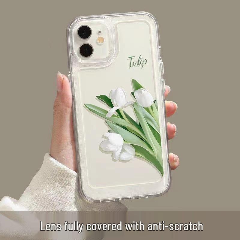 White Tulip Clear All-Inclusive Case for Apple iPhone 12/13/14 Pro/15 Pro Max/16 Plus