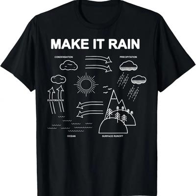 Make It Rain Cycle Process Sketch T-Shirt