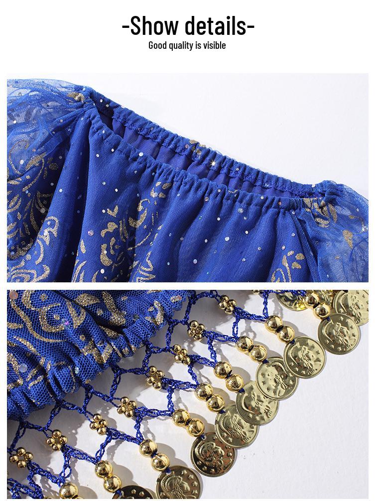 Huayu Danse Ethnique Xinjiang Fille Indienne Chiffon Costume de Performance Ensemble Adulte