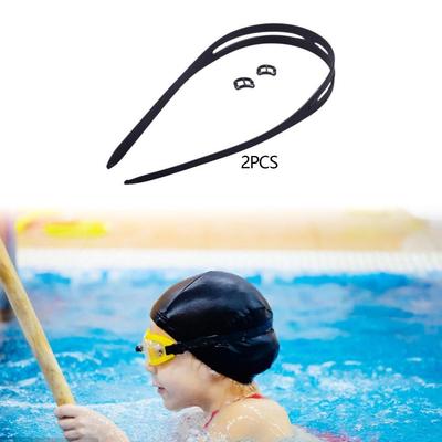 2 Pack Universal Silicone Swimming Goggle Straps with 4 Clips for Surfing And Diving