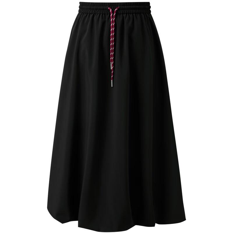 Sancai Plus Size Elastic High-Waist A-Line Long Skirt