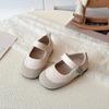 Girls' 2026 Spring/Autumn Mary Jane Leather Moccasins - Soft Sole Princess Shoes for Kids