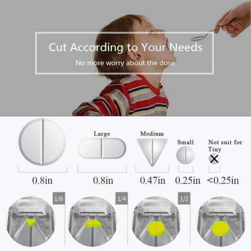 The Best Pill Splitter Ever! American-designed Pill Cutter for Small or Large Pills. Also Functions As a Pill Box. Not Suitable for Small Pills (gray)
