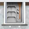 Multipurpose Cutlery Silverware Kitchen Utensil Drawers Organizer Block Holder Knives Forks Spoon Spice Bottle Storage Rack Tray