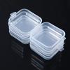 5/20PCS 3.5*3.5*2cm Small Plastic Storage Box for Jewelry Beads Earring Jewelry Container Transparent Square Box Case Contain