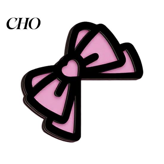 Girly Room Decoration Pink Bow Computer Monitor Decor, 2D Wood Decorations for Women, Mini Cute Accessories Home Office Decor Double-sided Printed A