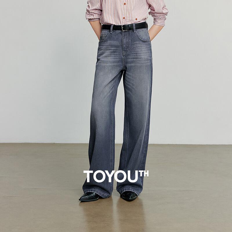 

Chuyu Women s Wide-Leg Jeans with Back Slit Detail 27