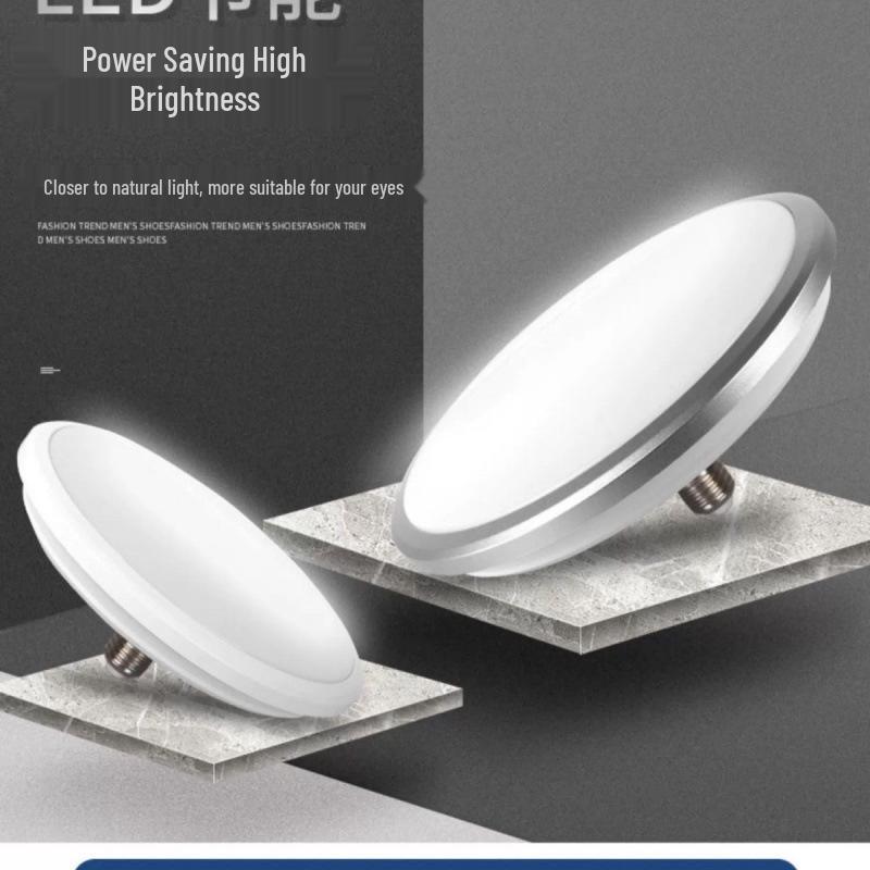 LED Energy-Saving Mosquito-Proof Ceiling Light, E27 Screw-in for Bathroom, Balcony, Bedroom, Kitchen, and Toilet. Eye-Protection Included.