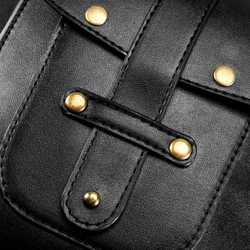 Tool Bags Punk Tactical Crossbody Waist Bag PU Tool Pouch Casual Sling Shoulder Storage Organizer