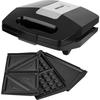 3 In 1 Sandwich Maker - SENCOR - SSM 9410SS - 700 W - 3 Plates - CoolTouch Housing - Silver