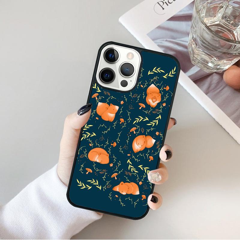 Red Fox Pattern Phone Case For iPhone 17 Air 16 15 14 Max Plus 11 12 13 Pro Max Phone Cover coque