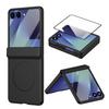 Applicable To Samsung Z Flip1/1 Mobile Phone Case Magnetic Suction Center Axis Hinge Case Film Integrated Flip1/1  Case