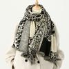 New hot-selling leopard print imitation cashmere versatile long towel women's office air-conditioned room thickened warm trend scarf