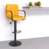 Day and Night - Day and Night Mustard Yellow Velvet Kitchen Stool