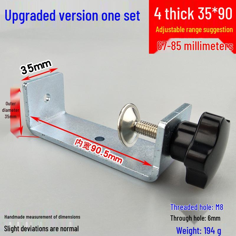 Square Tube Clamp U-Angle Clip with Hole Connector for Mounting
