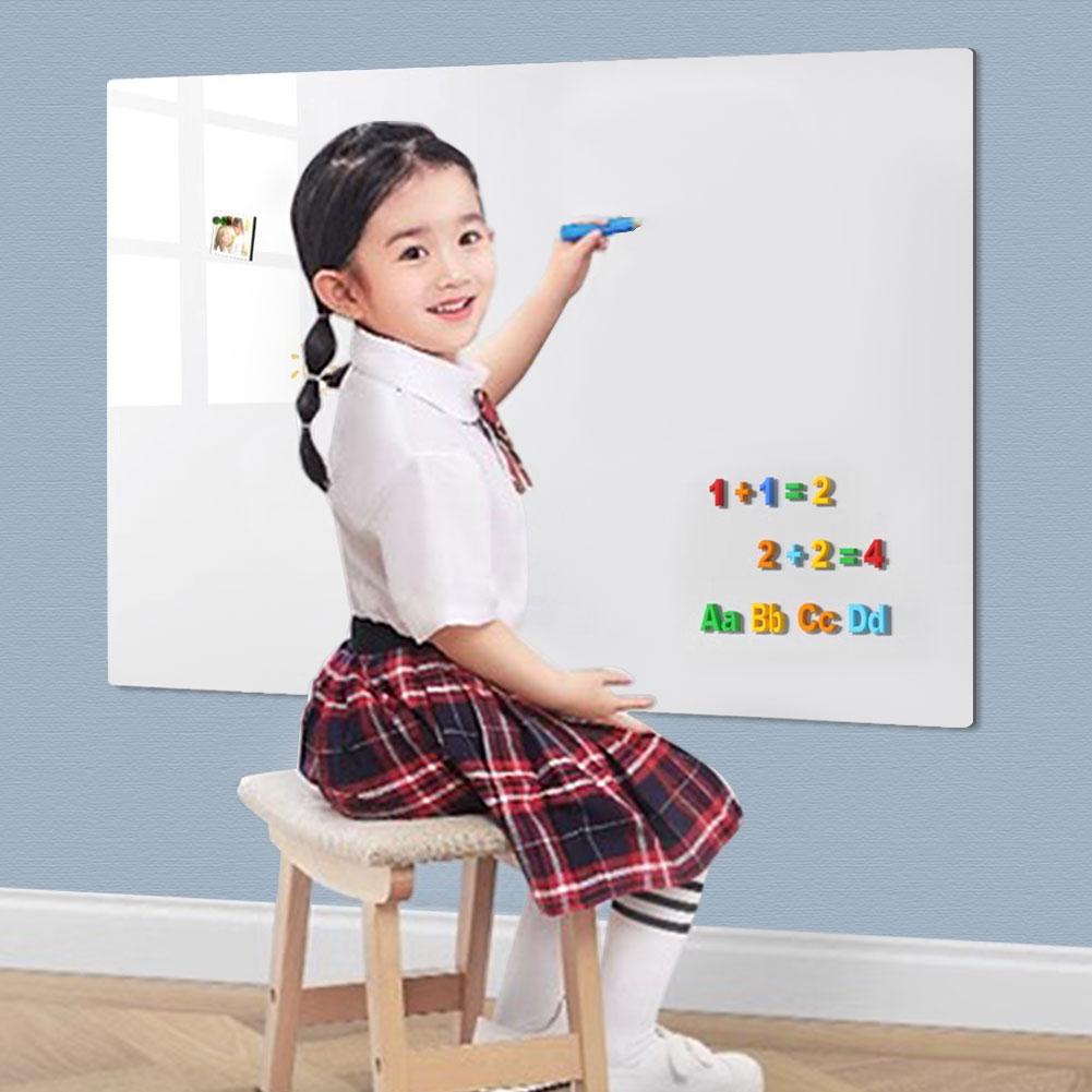 Magnetic White Board Sticker Removable Wall Dry Erase Board Erasable Surface Magnetic Dry Erase Whiteboard for Kids Office Home