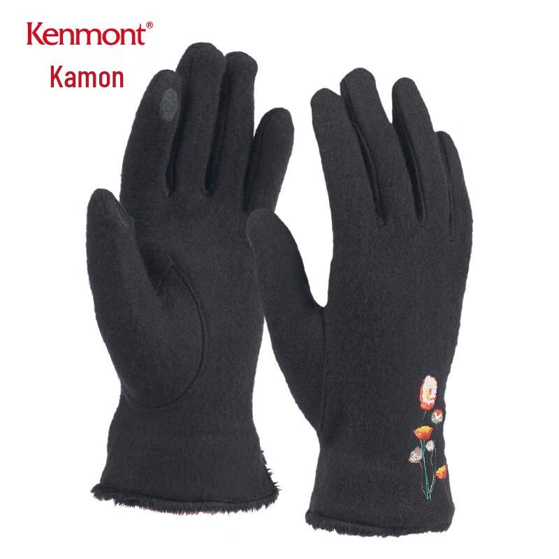 

Женские зимние перчатки Kenmont с вышивкой и мультяшным рисунком, для сенсорных экранов One Size