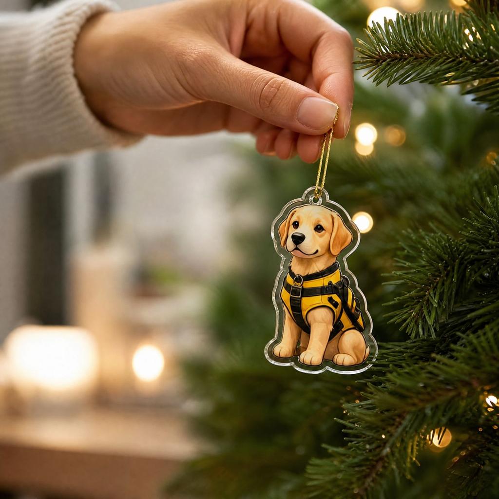 2D Flat Acrylic Search and Dog Charm