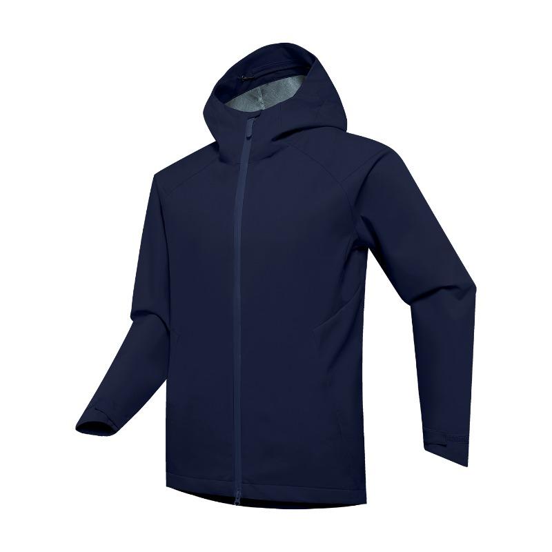 Leichte dünne einlagige winddichte wasserdichte atmungsaktive Hard-Shell-Jacke Unisex mit Kapuze durchgehend gefüttert für Outdoor-Radfahren Wandern
