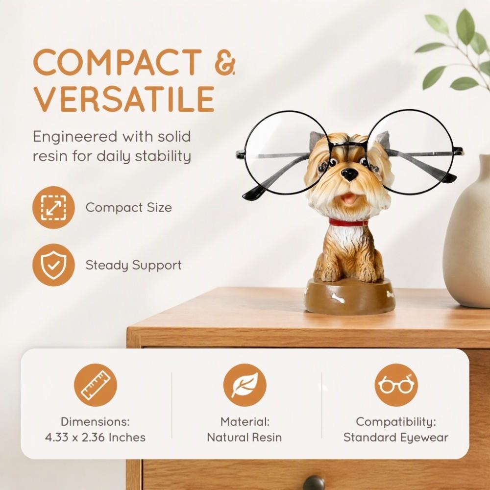 Desktop Use Type Dog Figurines Glasses Holder Eyeglasses Display Stand  For Office Desktop
