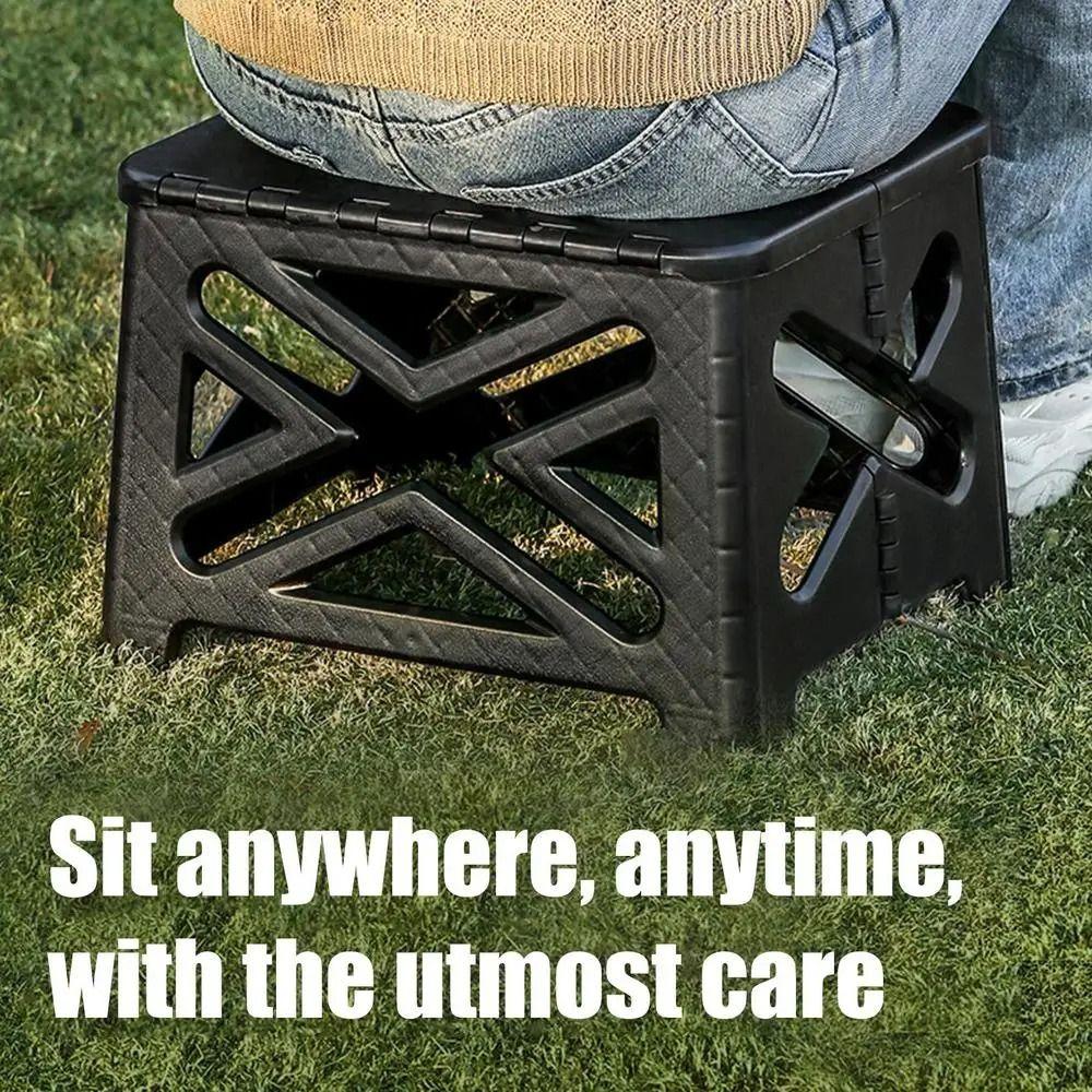

PP Portable Camping Toilet with Lid Camping Foldable Stool Outdoor Camp Toilet Fishing Outdoor чорний