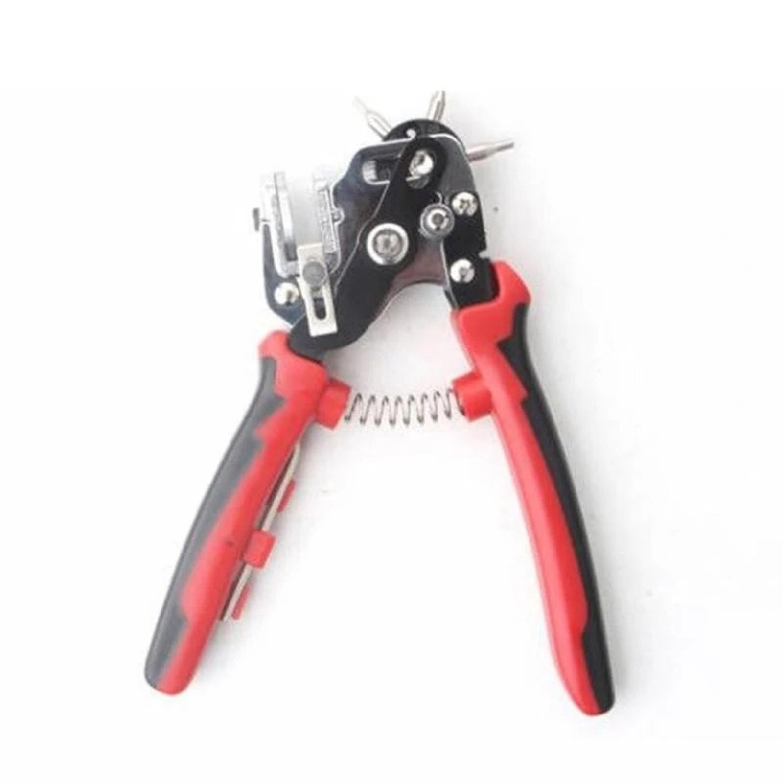 

New Design Eyelet Puncher DIY Tool Watchband Strap Household Leathercraft Leather Belt Hole Punch Plier one size червоний