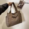 Quilted Tote Bags for Women Fashionable Multi-Color Large Capacity Shoulder Bags Versatile Casual Handbags