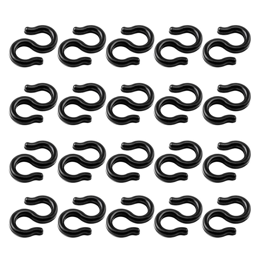Black S-Hook Clips Hook Shifts Cable Brake Gear Cable Housing Fixing Holder Guide S Style Buckle Clips for Cycling Bike