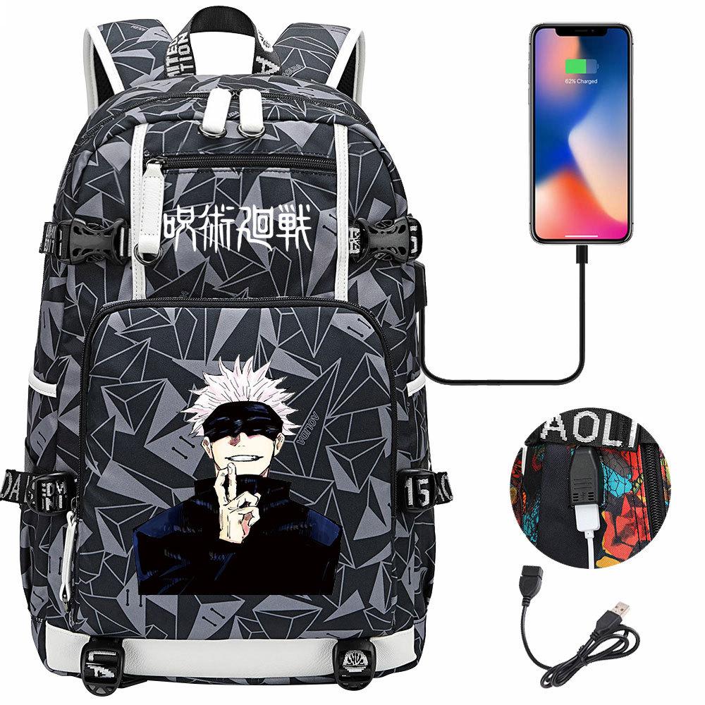 Mochila con Auriculares USB Estampados de Jujutsu Kaisen