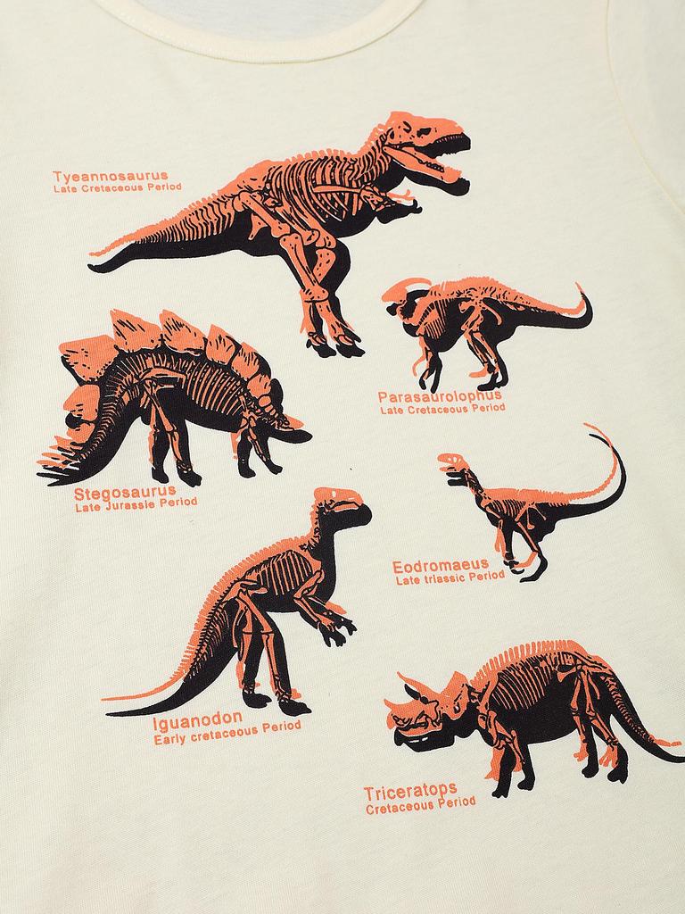 Autumn Boys' Dino Print Long-Sleeve T-Shirt