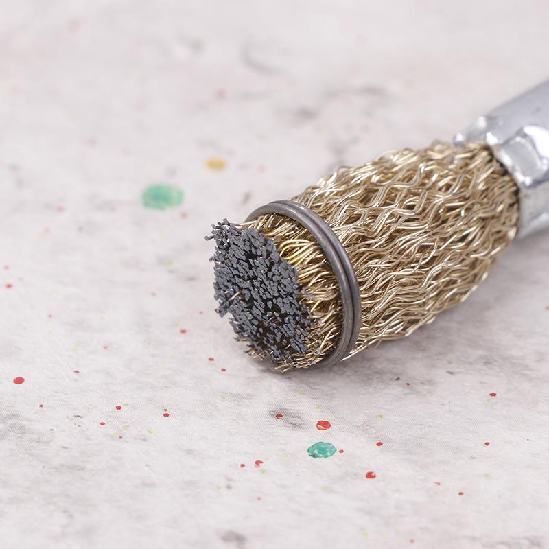 3/5 Stück Stiftform Stahlbürste 5 Stück Bohrmaschine Stahlbürstenrad mit Stiel Polieren und Rostentfernung Bohrmaschine Werkzeugzubehör