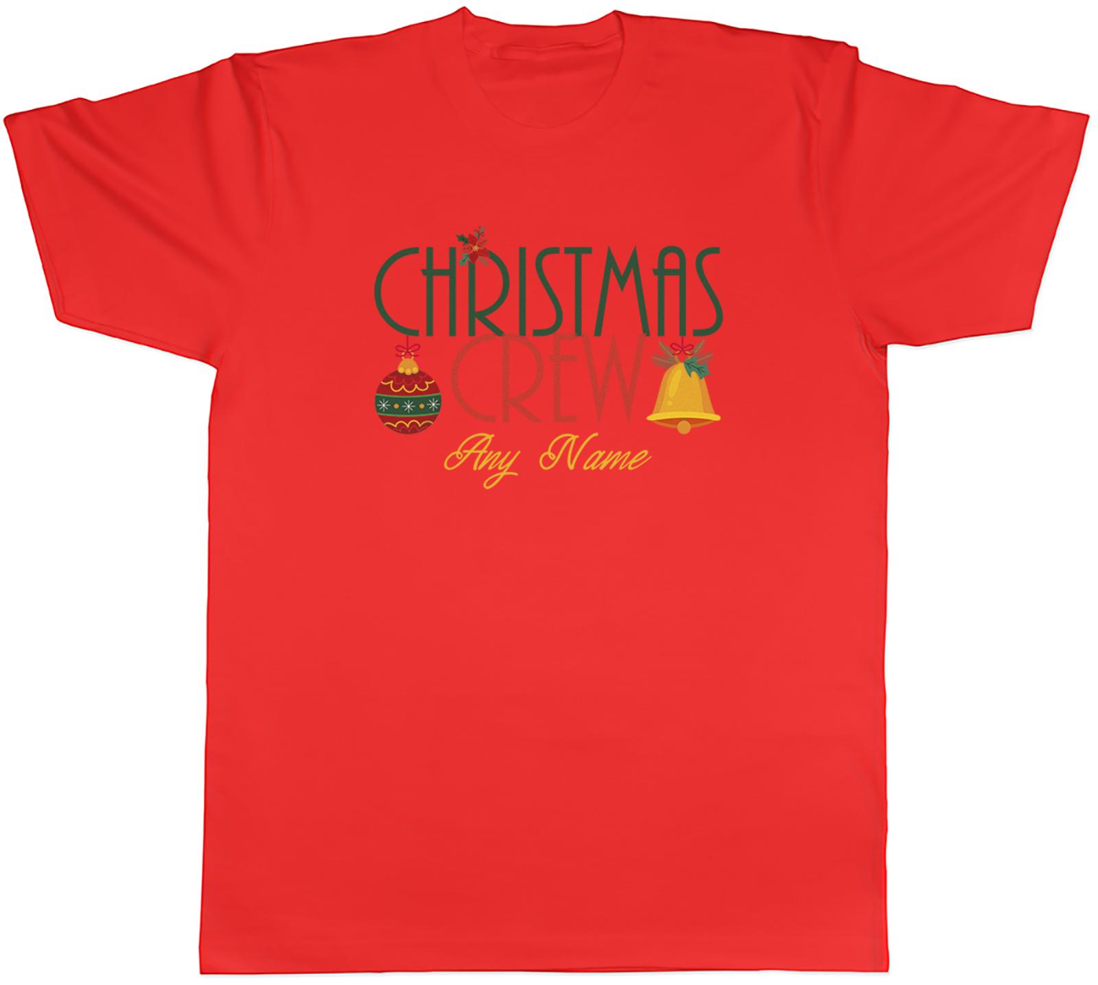 PERSONALISED ANY NAME CHRISTMAS CREW FESTIVE FUN UnisexS TSHIRT TEE GIFT TOP S