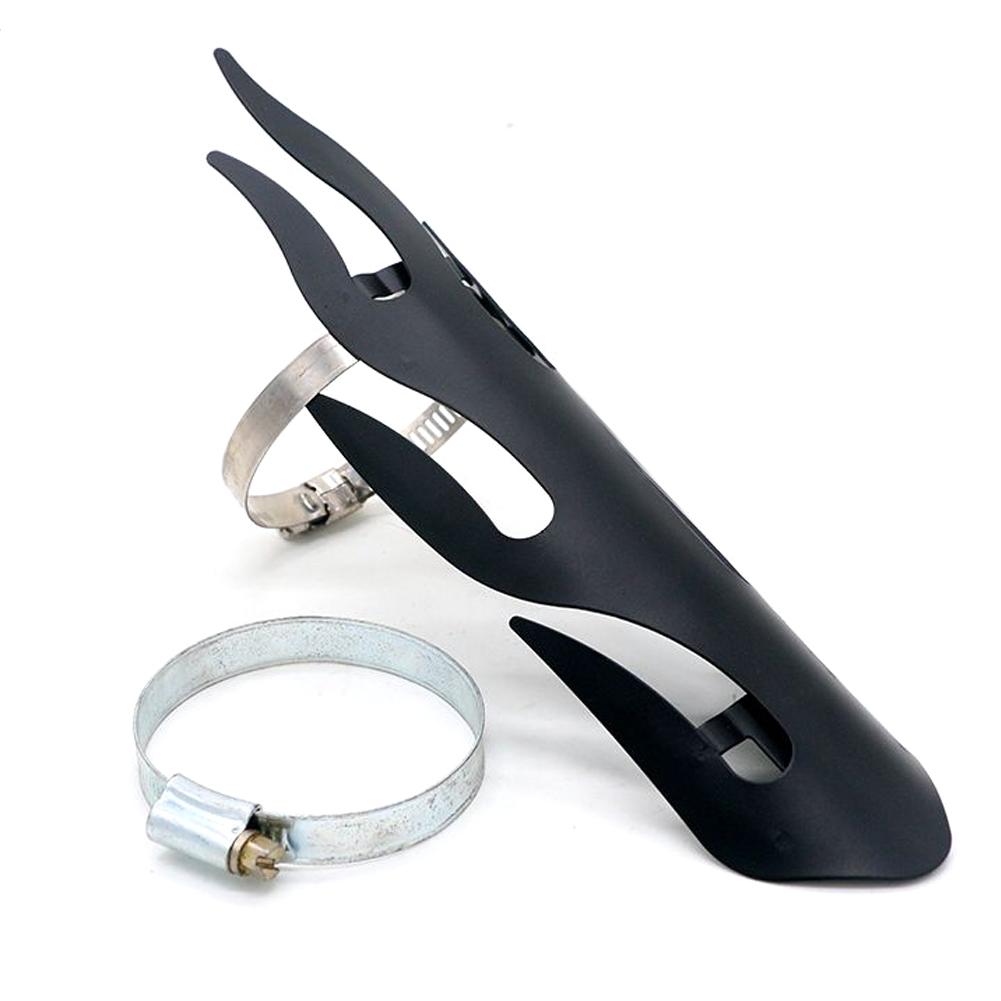 Motorcycle Exhaust Muffler Pipe Heat Shield Cover Universal Protector Chrome Black Flame Style For Motorcycles Choppers Cruisers