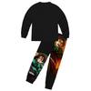 New Movie Comic Print Long Sleeve Pajama Set for Kids and Teens