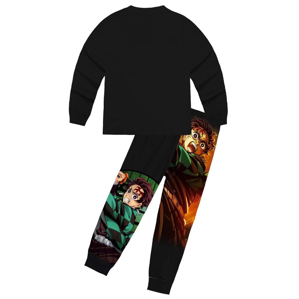 New Movie Comic Print Long Sleeve Pajama Set for Kids and Teens