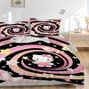 3pcs Hello Kitty Duvet Cover Set - Machine Washable, Includes 1 Duvet Cover and 2 Pillowcases, No Core Included, All-Season Home Decor for D