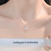 Zhenshangyin Moissanite Sterling Silver 'My Heart For You' Pendant Necklace