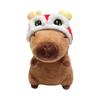 Capybara Lion Dance Hat Style Plush Toy - Cute Capybara Series Doll