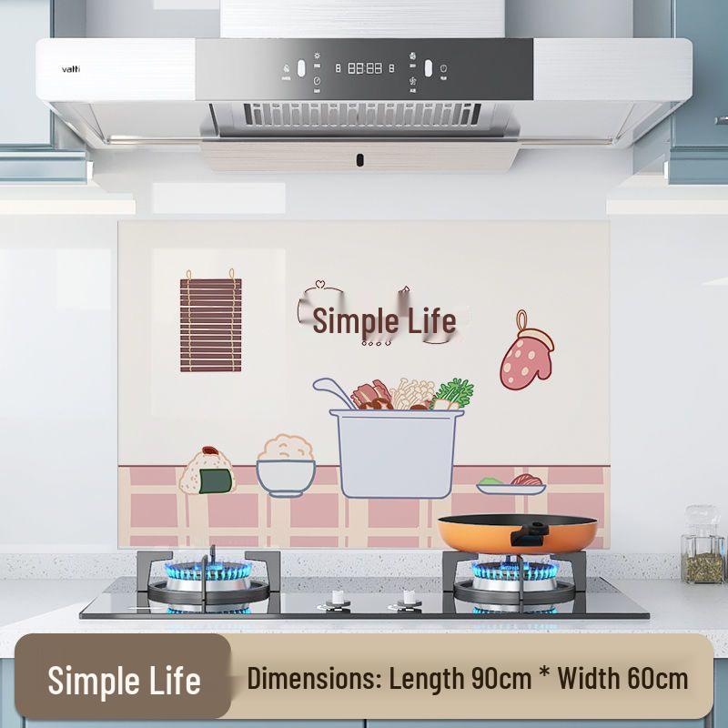 High-Temperature Resistant, Fireproof, Waterproof Kitchen Wall Sticker - Oil & Stain Proof for Stove, Range Hood, and Tile