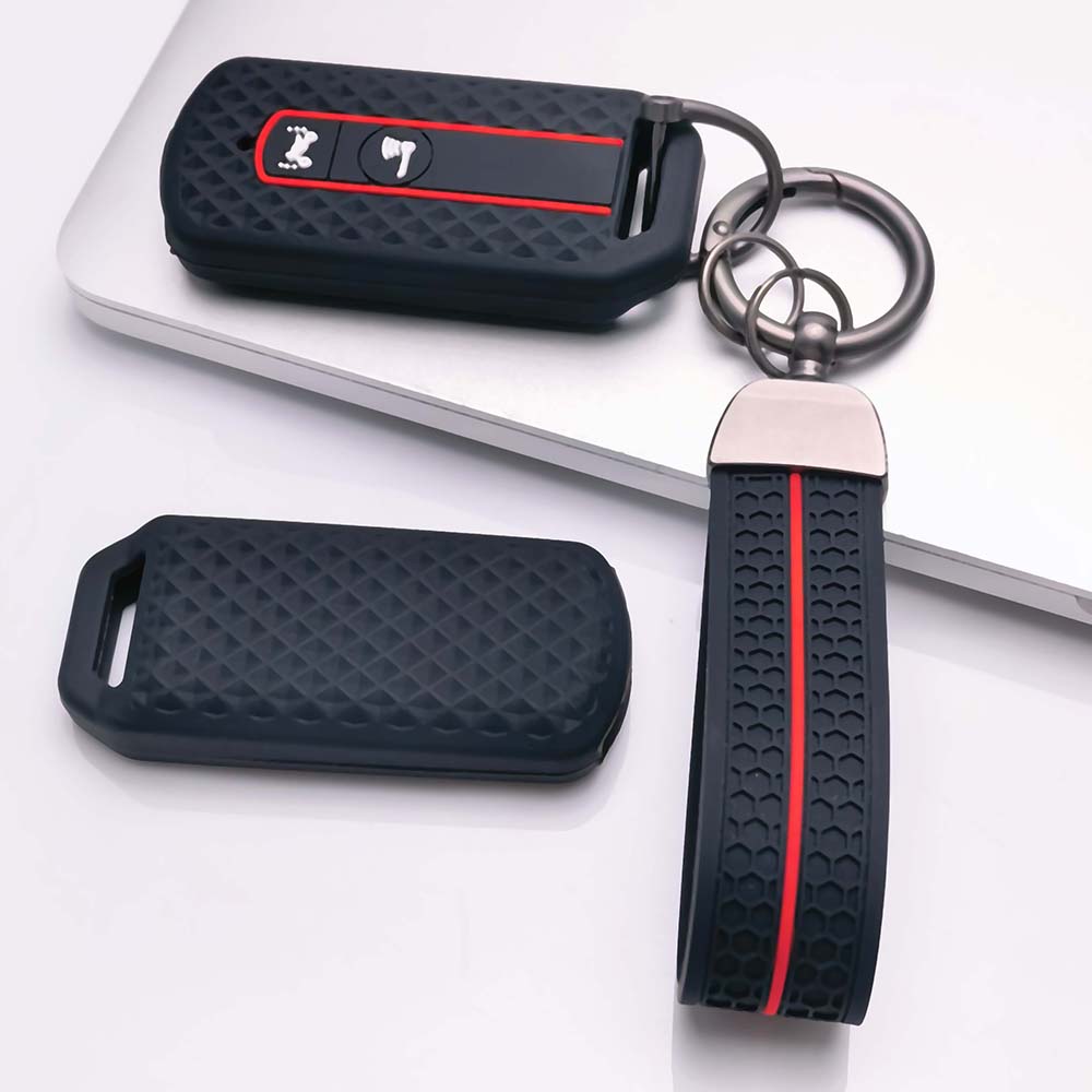 Anti-Slip Silicone Key Case with keychain For Honda PCX 125 150 160 ADV 150 160 SH125 SH150 Vario Click 150 160 Scooter Smart